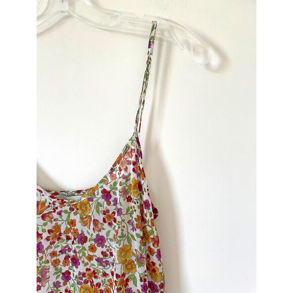 Zara Floral Sheer Lightweight Trapeze Knee Length Dress Purple Size XS - Picture 5 of 7